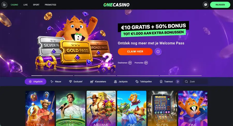 OneCasino website